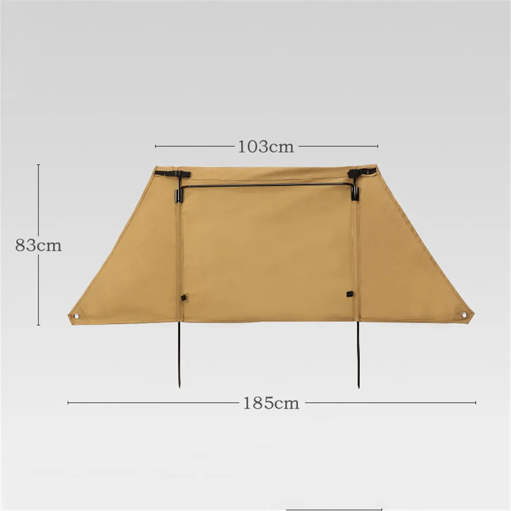 

Multifunctional Camping Canvas Windscreen Triangle Folding Thicken Iron Windproof Outdoot Hiking Self-Driving Cooking Windbreak