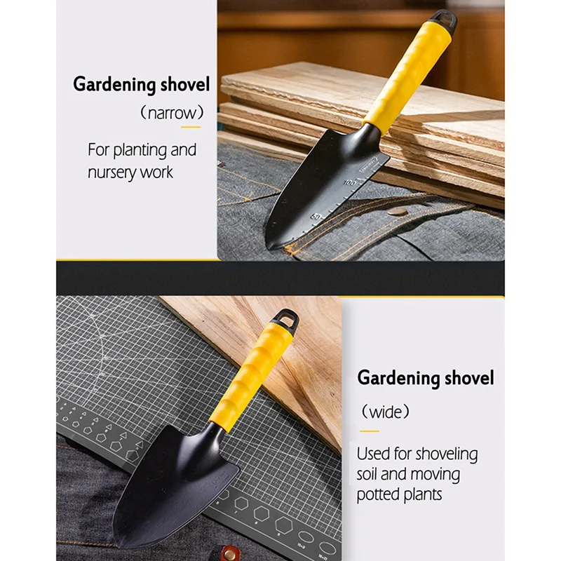 

Deli 4pcs/ set Digging Shovel Five-Tooth Rake Outdoor Bonsai Tools Handmade Planting flower Gardening Tool