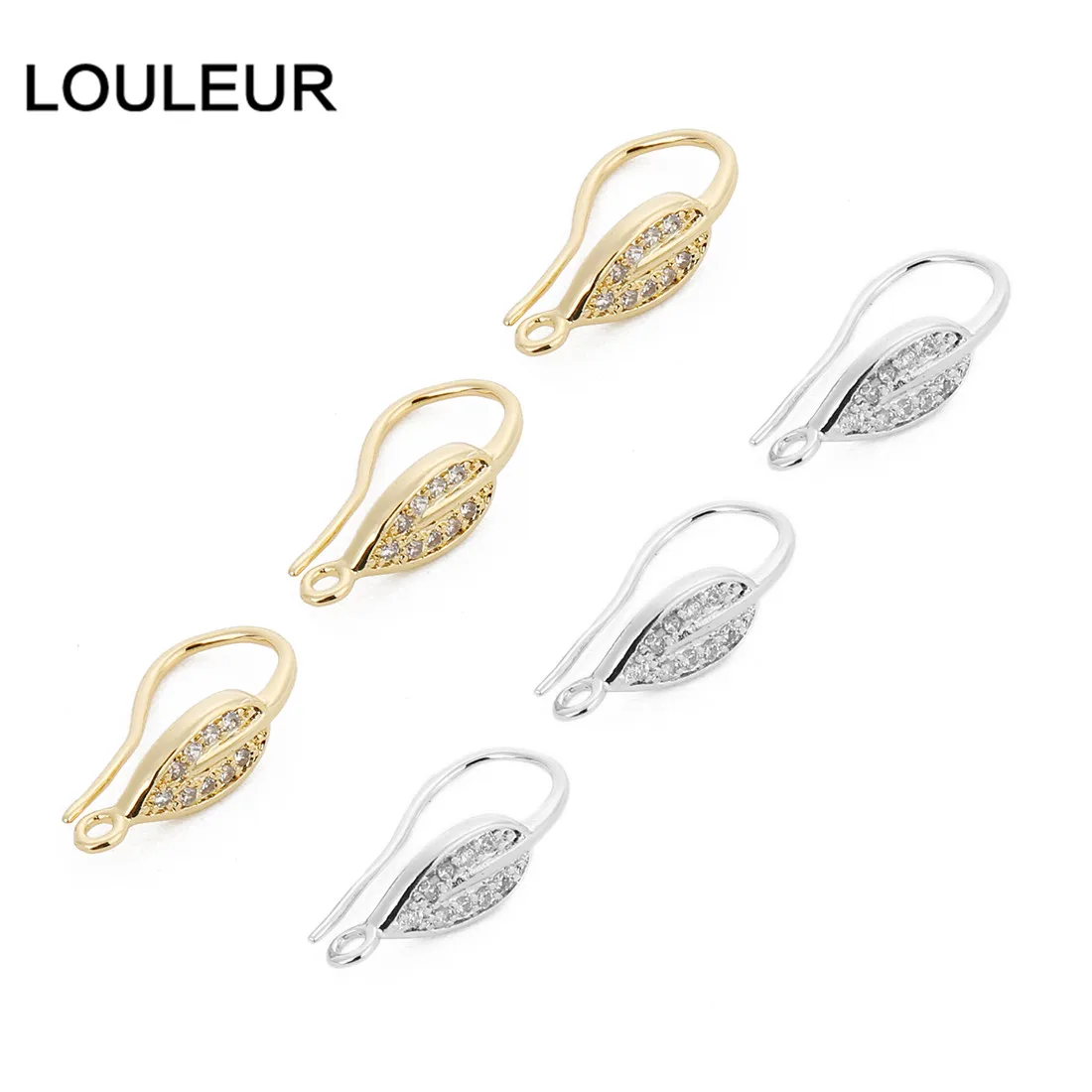 Louleur, 2 шт./лот, u-образные серьги в форме листа, крючок для женщин, сделай сам, серьги, модные ювелирные аксессуары, серьги, застежки, крючки