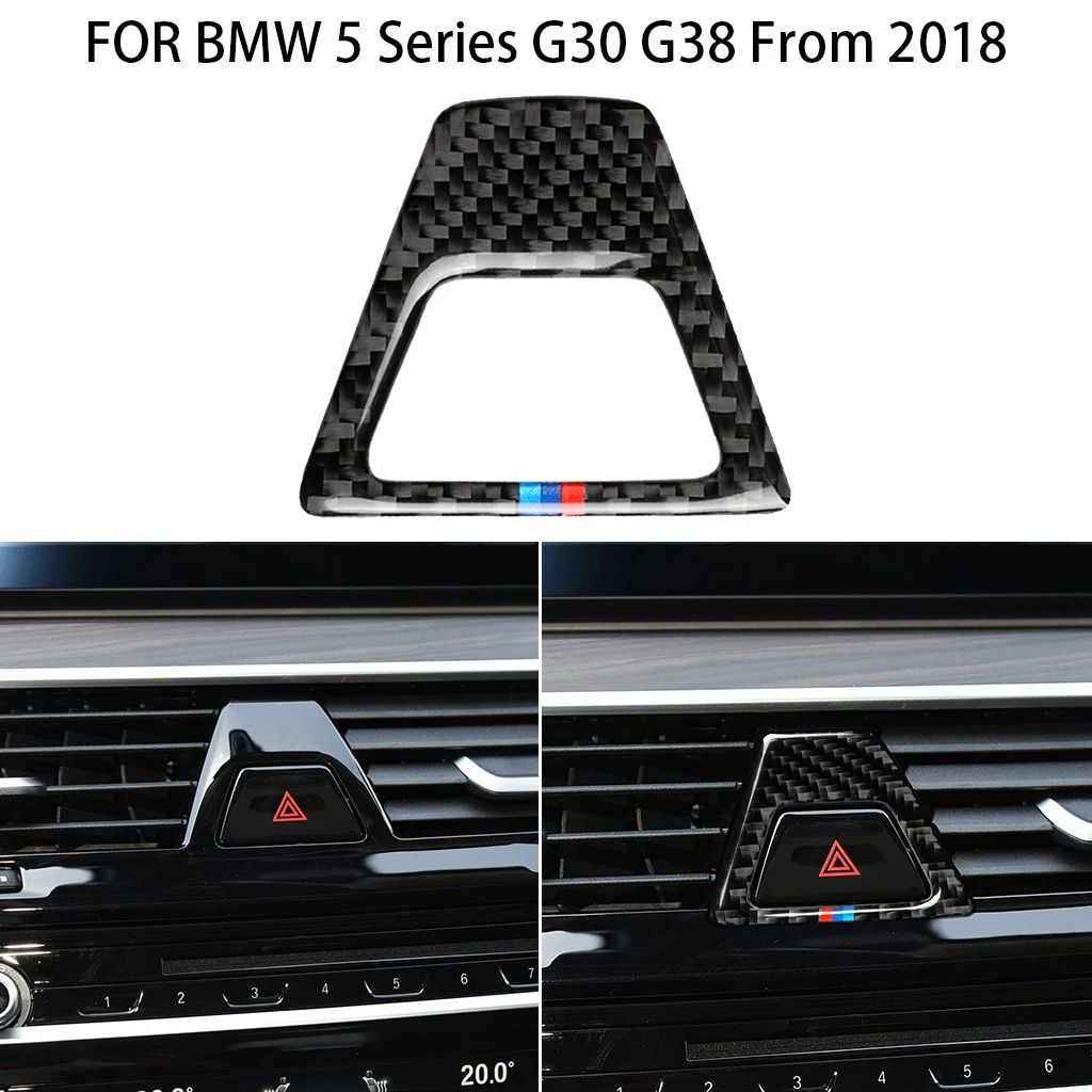 

Carbon fiber car interior warning light panel decoration, suitable For BMW 5 series G30 G38 stickers 1 piece/set