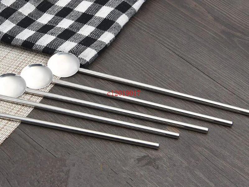 Полезная креативная ложка из нержавеющей стали для напитков коктейлей молока