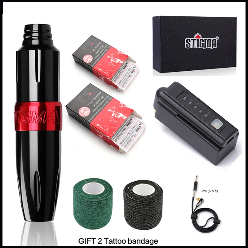 

Набор для тату-машинки, беспроводной набор для тату-машинки, Вращающаяся ручка с картриджем для тату, иглы, машинка для перманентного макияж...