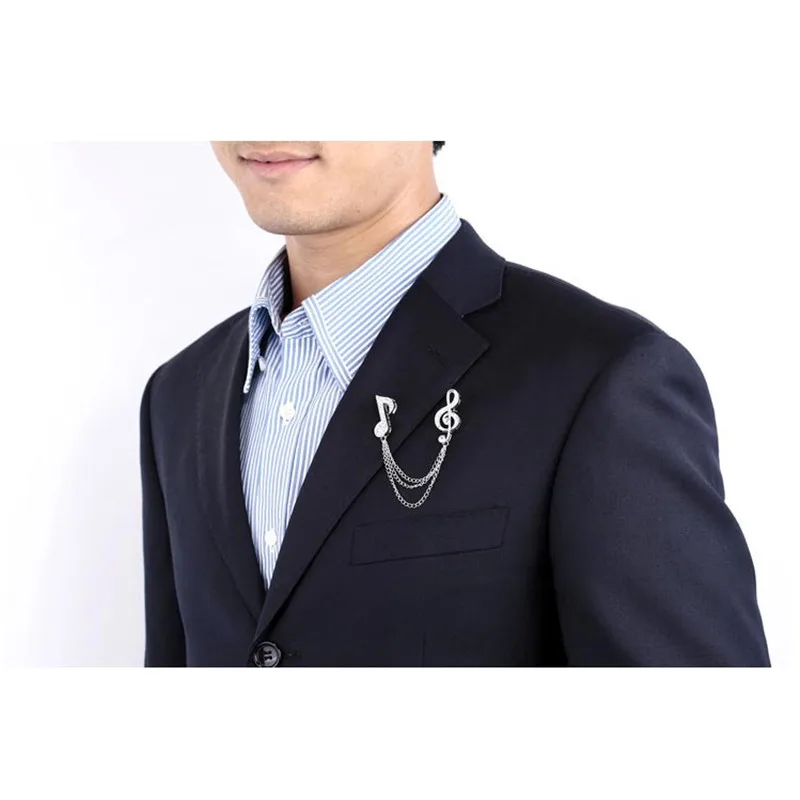 Роскошные Броши с кристаллами в виде музыкальных нот булавка для женщин и мужчин