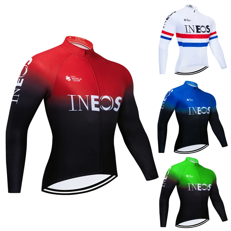 Мужские велосипедные куртки INEOS 2020 зимние теплые флисовые Джерси для езды на