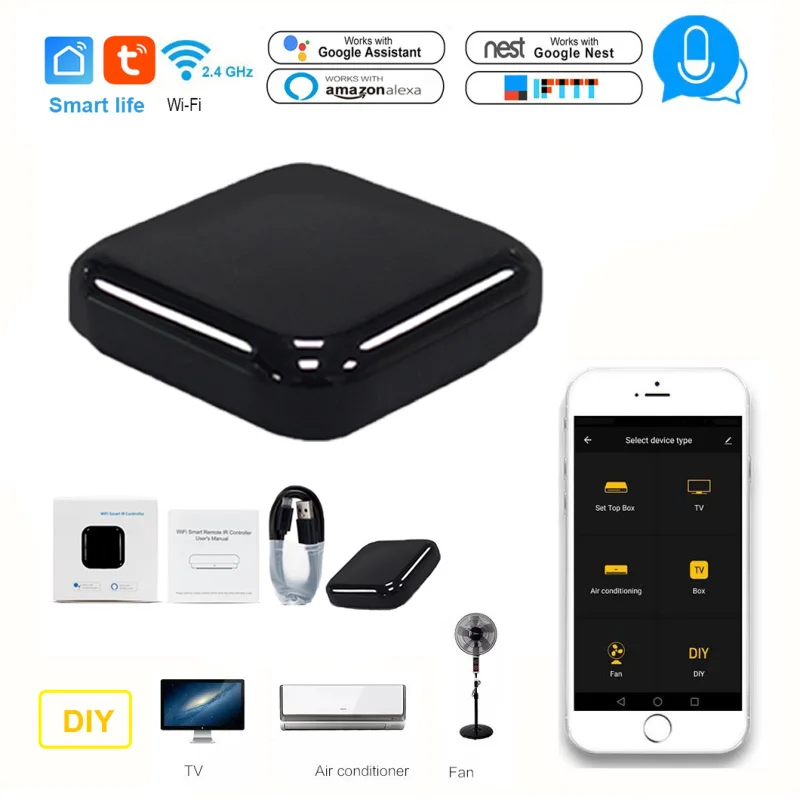

IR Remote Control Smart wifi Universal Infrared Tuya app for smart home Control for TV Fan Speaker Works with Alexa Google Home