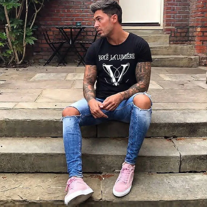 

Streetwear fashion men's 2019 brand T-shirt men's fashion men's T-shirt men's casual object shirt jogger t-shirt