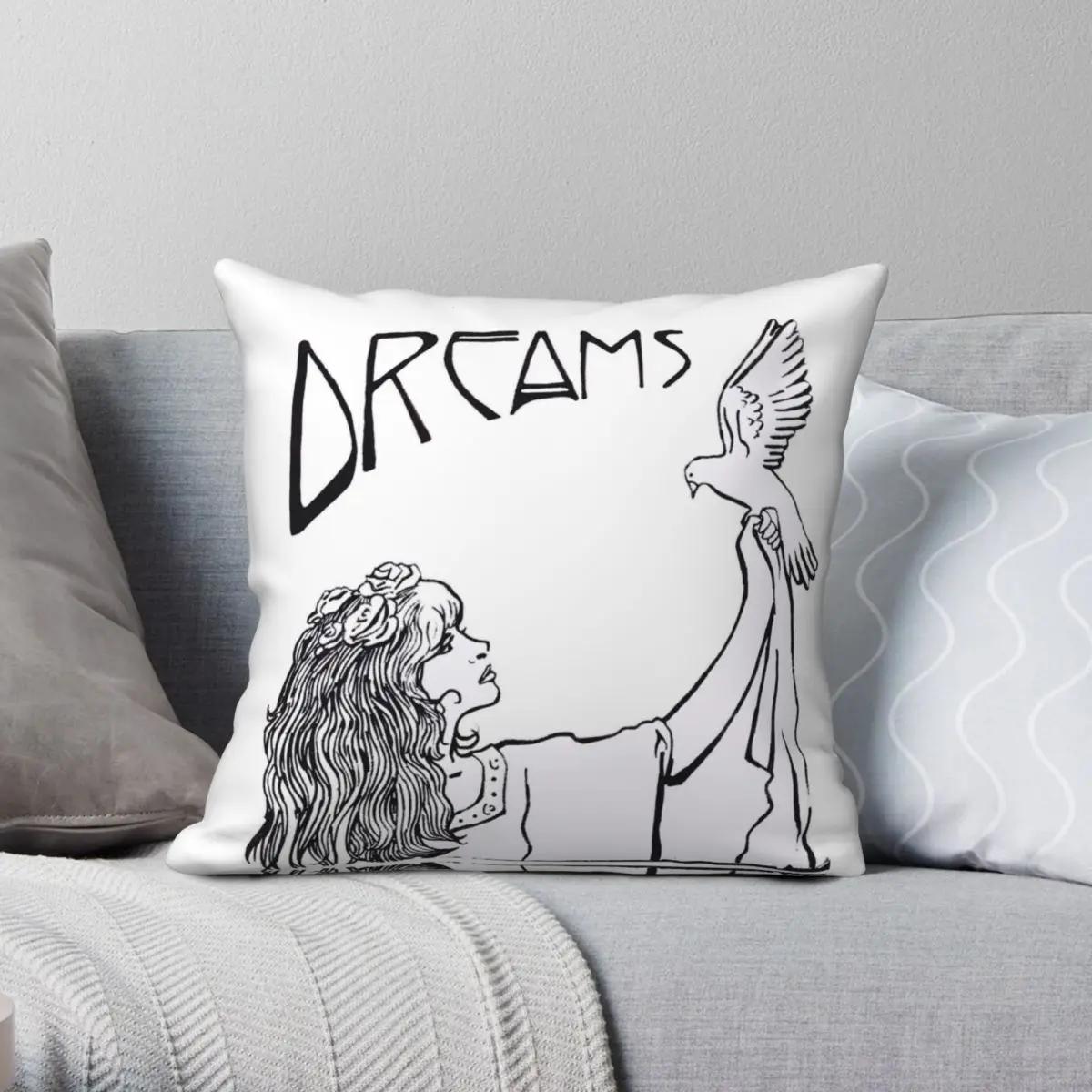 Stevie Nicks-новый стиль в стиле арт-бутафория B & W квадратная Подушка Чехол из полиэстера и льна с бархатной застежкой-молнией декоративная подушка чехол искусственная подушка