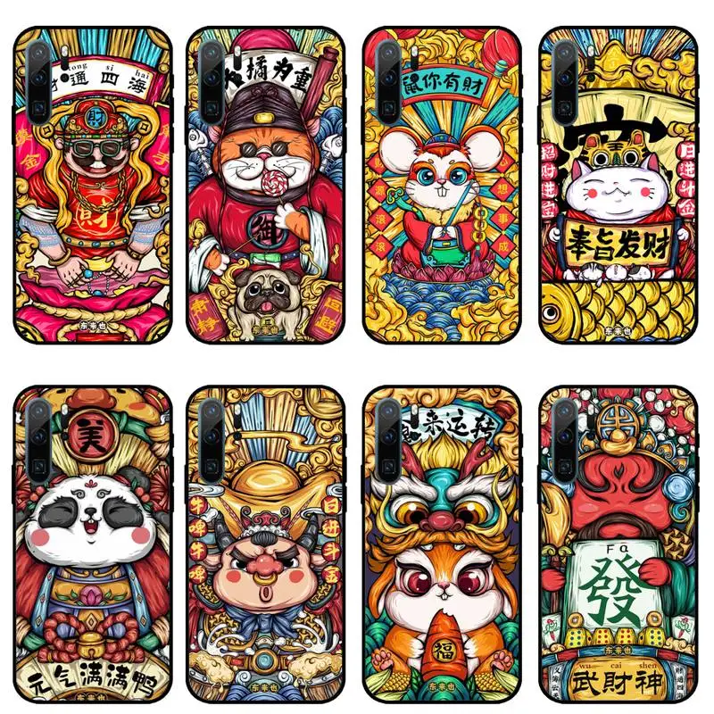

Chinese style God of Wealth Phone Case For Huawei honor Mate 10 20 30 40 i 9 8 pro x Lite P smart 2019 nova 5t