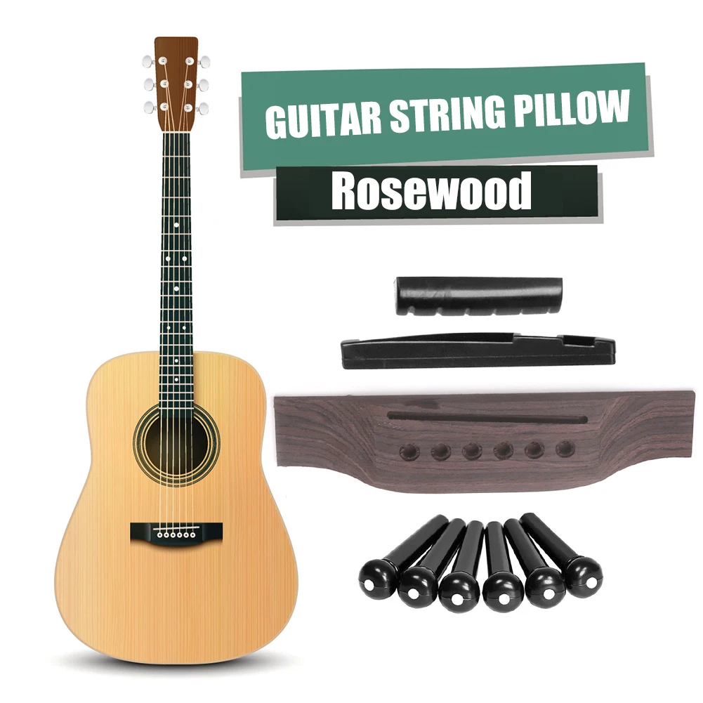 

Portable 6-String Guitar Bridge Pins Saddle Nut Acoustic Guitar Accessories Guitarist Tools Instrument Parts
