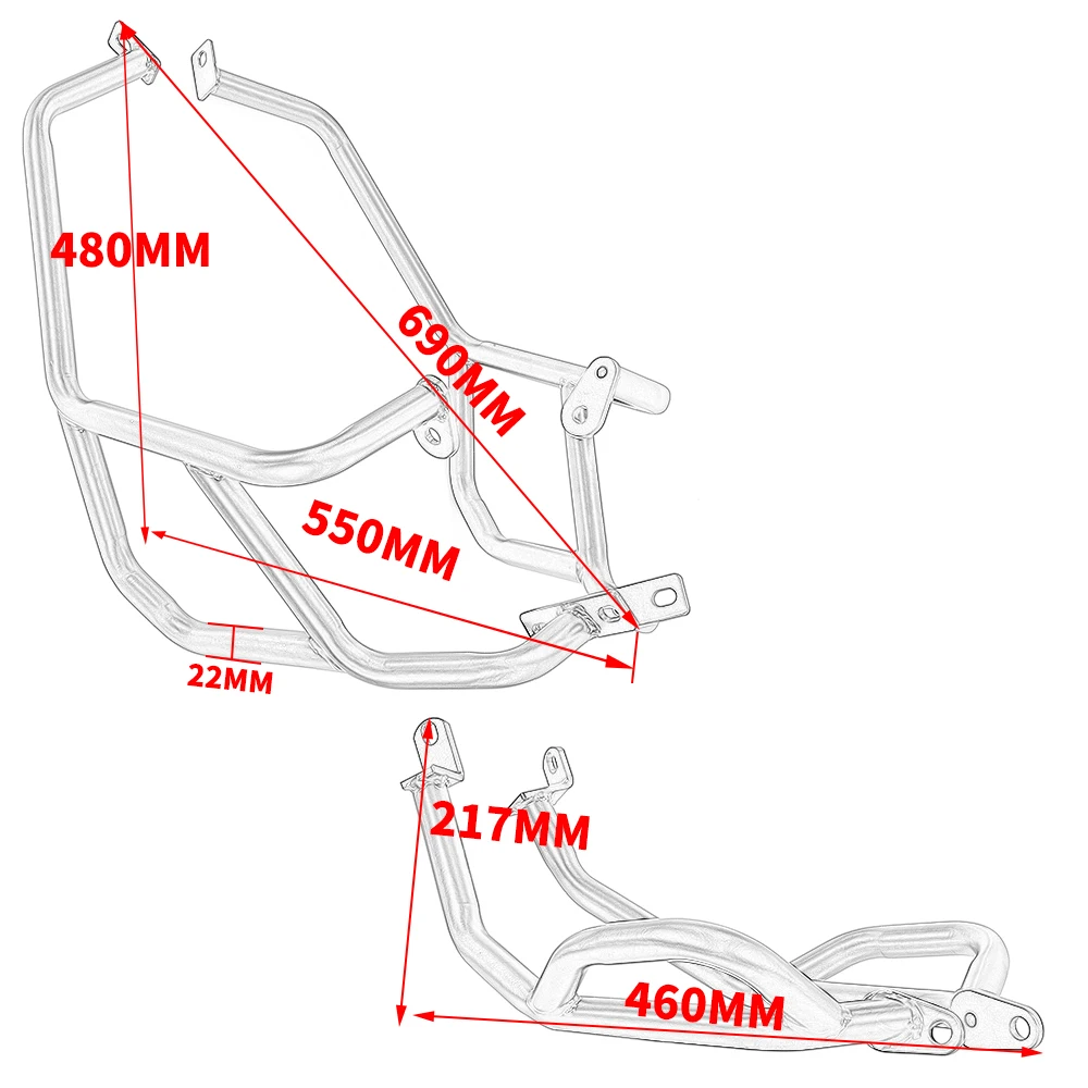 Верхняя и нижняя защита двигателя мотоцикла TRK251 бампер протектор камеры