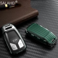 tpu carbon fiber car key cover for audi a4 a5 b9 q5 fy q7 4m tt s4 5 tts car key shell cover auto accessories