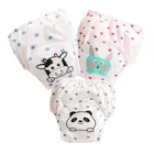 Детские подгузники с принтом, многоразовое нижнее белье, дышащие подгузники, водонепроницаемые подгузники из хлопчатобумажной ткани, Детские тренировочные штаны