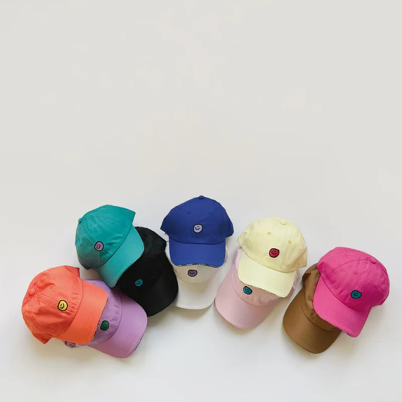 

Smile Face Children's Baseball Caps Fashion Simple Summer Kids Cap Casual Accessories Baby Boy Snapback Hat Travel Girl Sun Hat