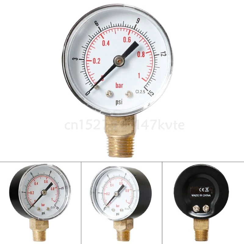 Манометр 52 мм 1/4 &quotBSPT вертикальный 15 30 60100150300 PSI и нижнее Крепление|Манометры| |