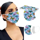 Маска для лица одноразовая унисекс с принтом бабочек, 10 шт.