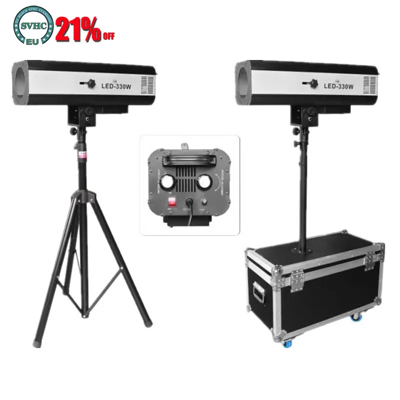 

360w LED Follow Spot Light With Power 330W LED Follow Tracker with Flight Case For Wedding Theater Performance AC 220V/110V