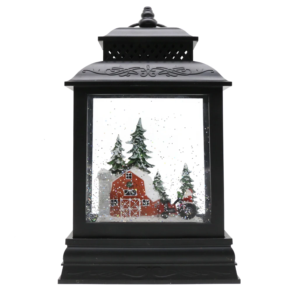 

Освещенный фонарь с подсветкой, с проектором, музыкой и таймером, USB/на батарейках, с изображением снеговика, мерцающего фонаря