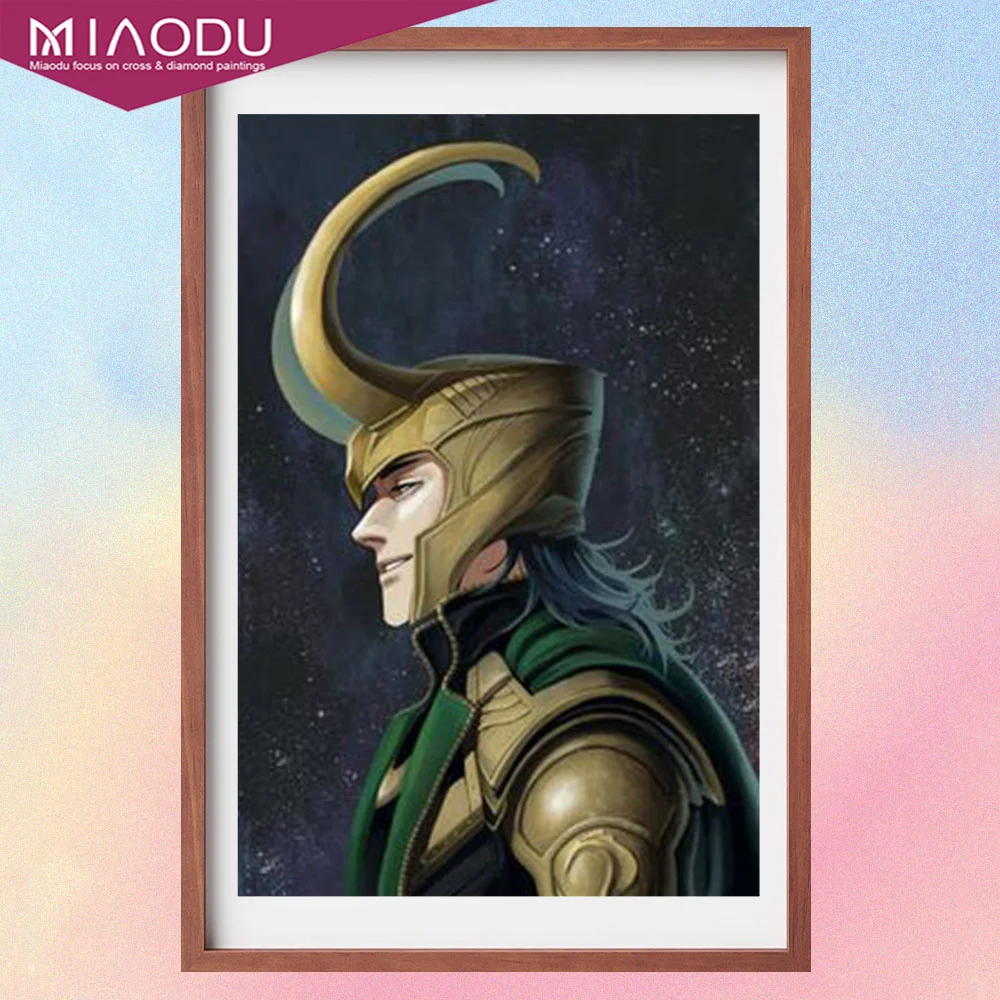 

Marvel Characters Evil LOKI Disney 5D Diamond Painting Cross Stitch Kits Embroidery Full Square Drill Mosaic Resin Home Decor