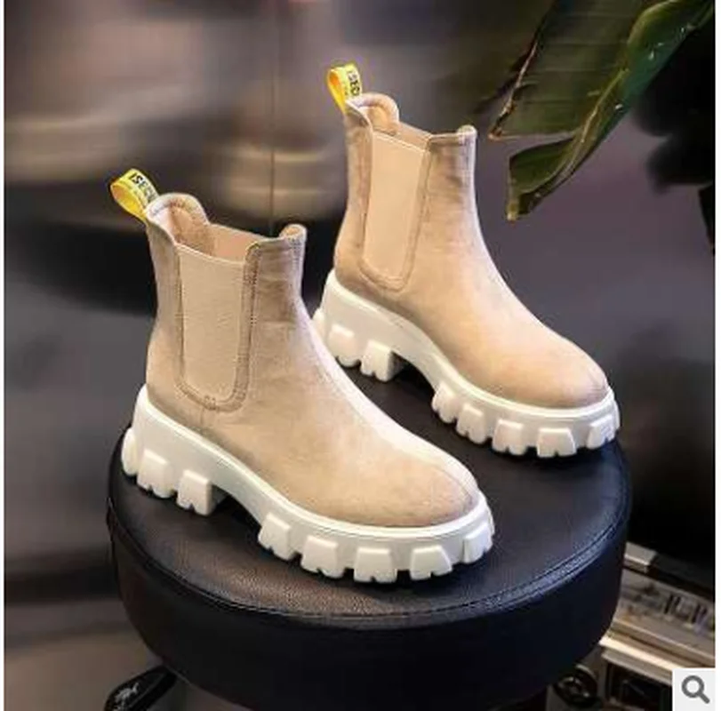 

Woman Round Toe White Mid-Calf Boots Low Heels booties Lace Up Boots-women Chelsea Booties Ladies Short
