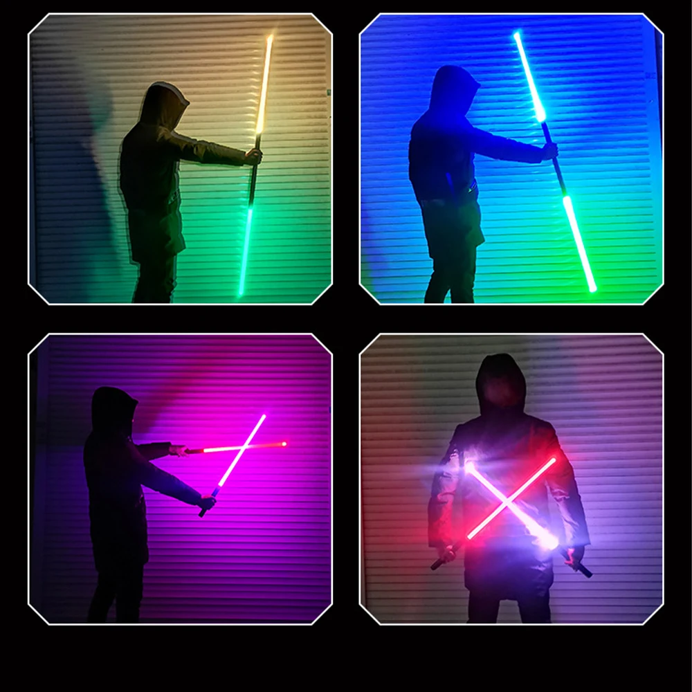 Металлический световой меч Звездные войны RGB 2-в-1 цветной лазерный меняющий свет