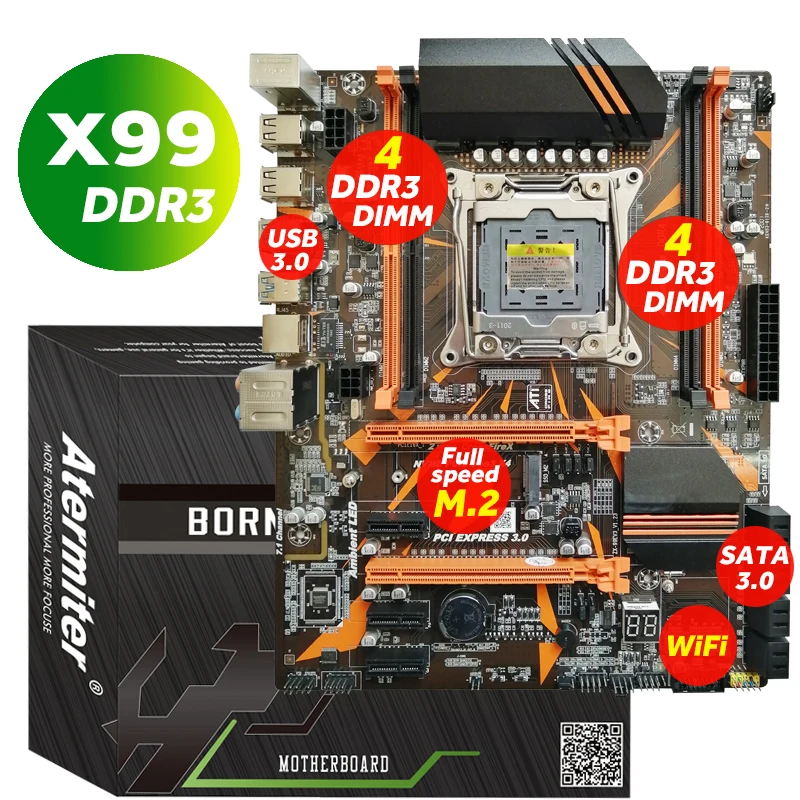 Комплект материнской платы X99 D3 с Xeon E5 2678 V3 LGA2011-3 CPU 2 шт. X 32 ГБ = 64 1600 МГц DDR3 REG ECC emory