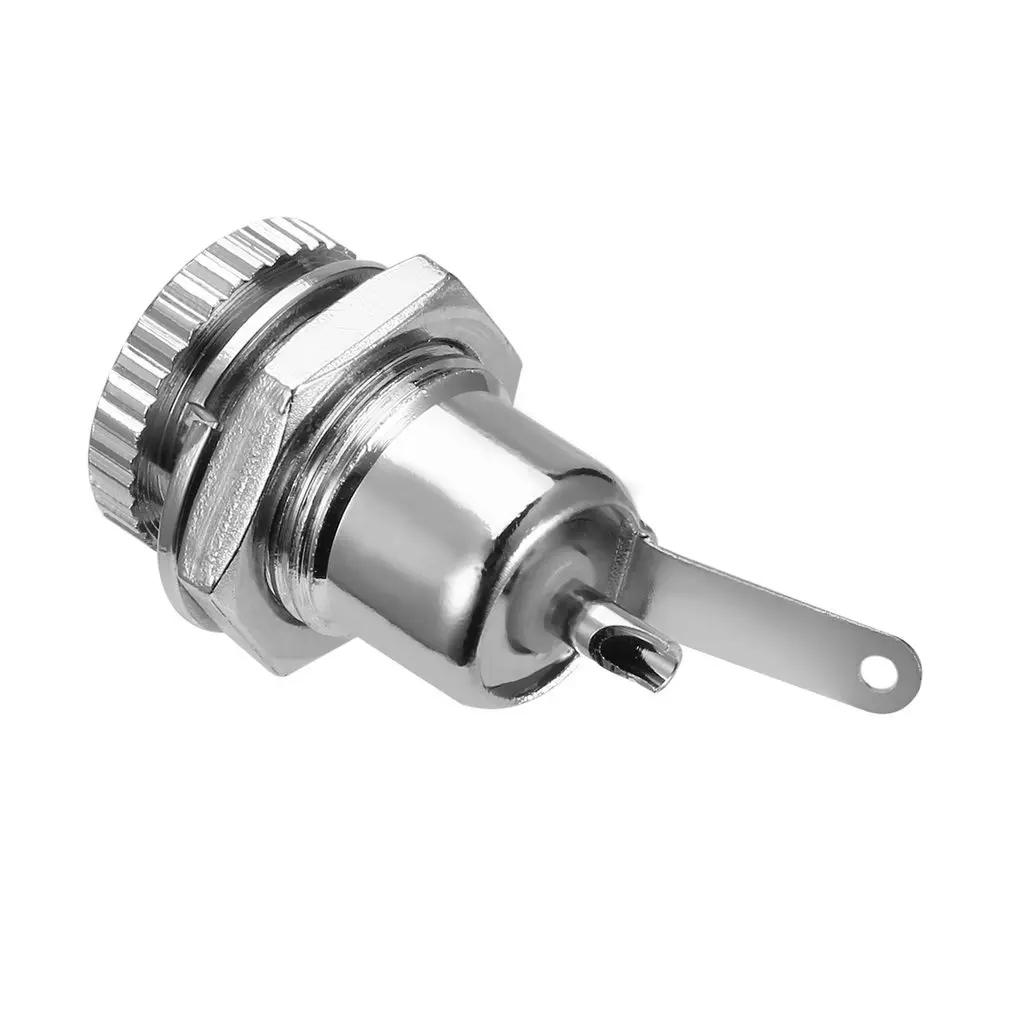 Promotion Useful Power Jack Socket Female Panel Mount Connector For 2.1/5.5mm Plug Silver | Электроника