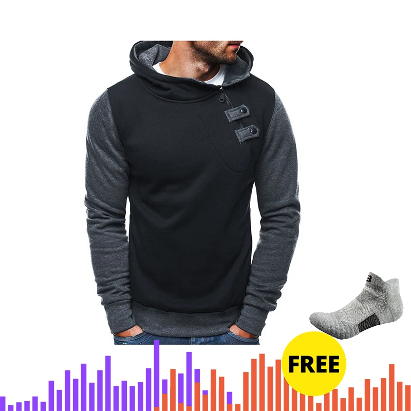 style 4 black Мужская Спортивная повседневная одежда на молнии модные жаккардовые толстовки с капюшоном флисовая куртка осенние толстовки осеннее зимнее пальто мужская Толстовка - Цвет: style 4 black