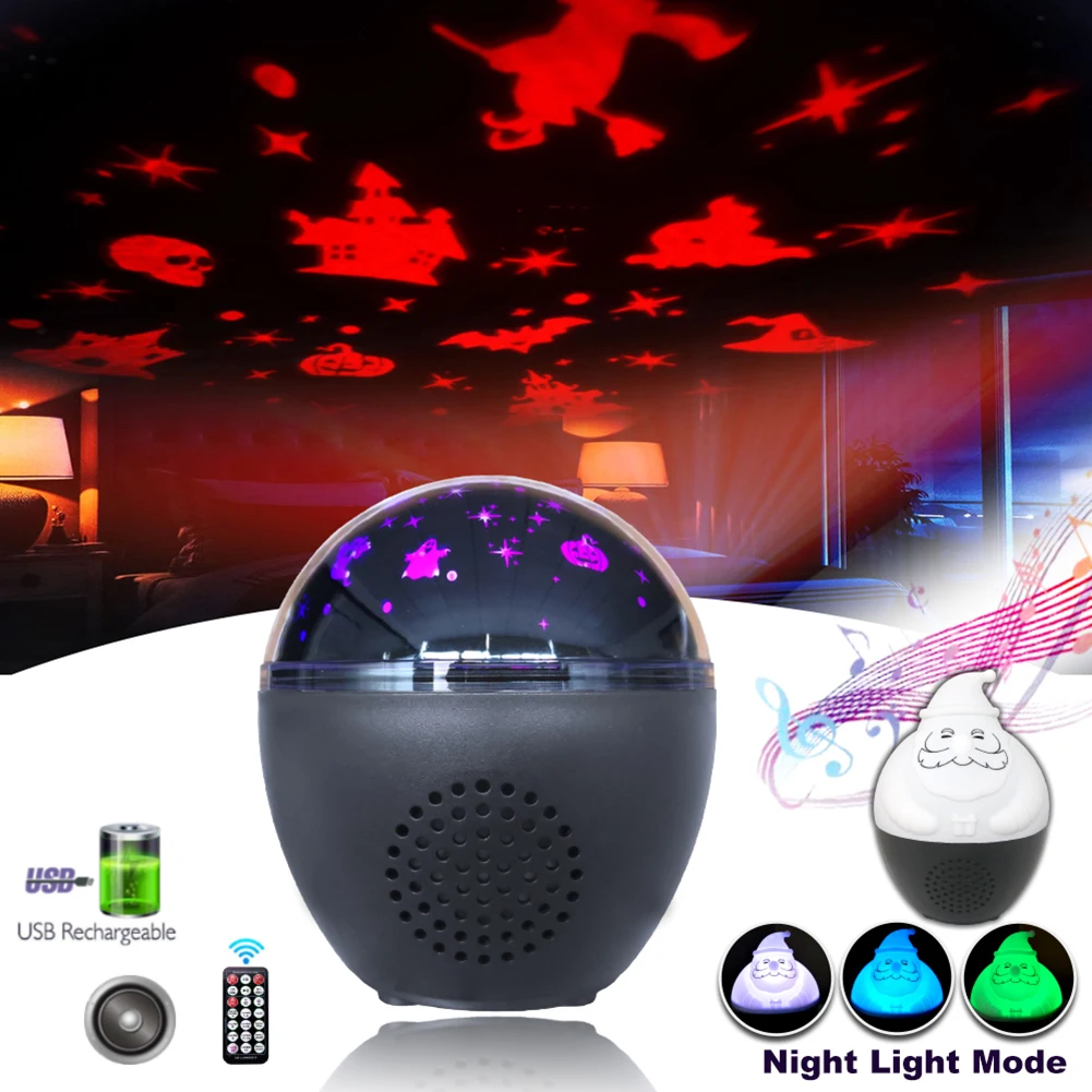 

Halloween Christmas Projection Lamp LED Night Lamp USB Cable Remote Control Light Cute Cartoon Light Supplies