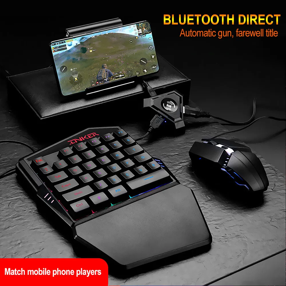 HXSJ Bluetooth 4 1 P5 конвертер V100 клавиатура S100 Мышь Набор для игры PUBG | Компьютеры и офис