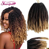 spring twist hair extension ombre color synthetic hair for black woman crochet braids hair