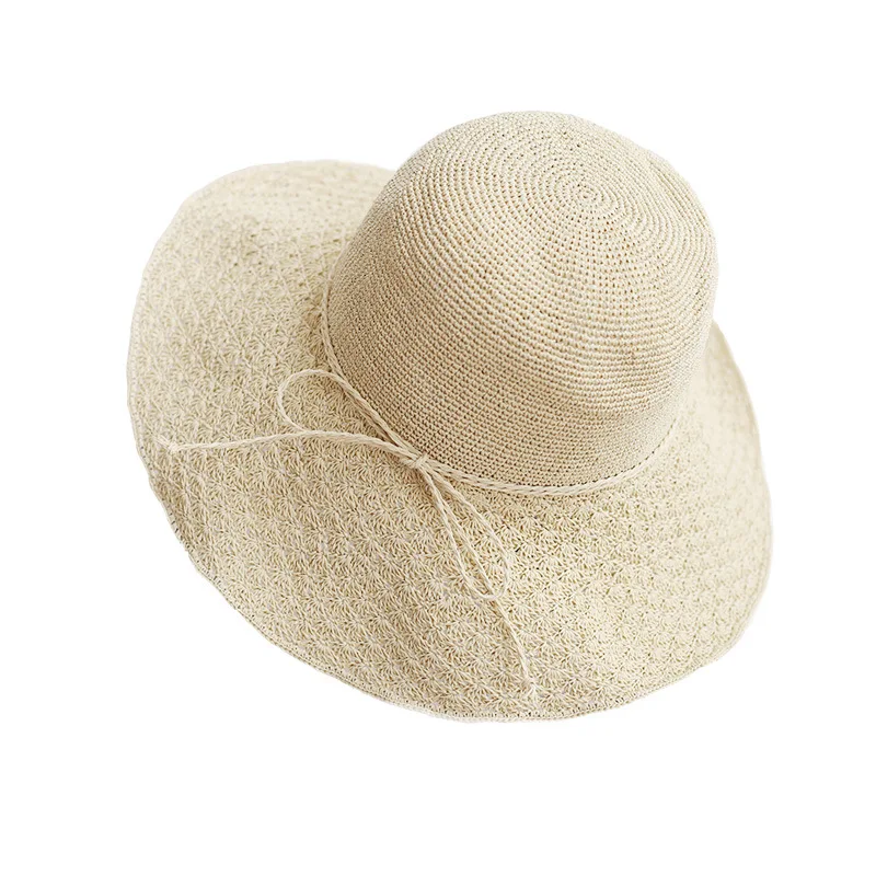 Очень тонкая тканая шляпа lafite для женщин путешествий Джокер защита от солнца