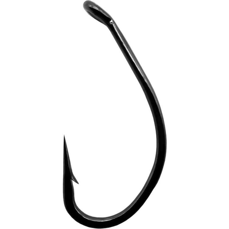 20 Pieces Of Carp Fishing Hook High Carbon Steel Fish Hook Black Barbed Arc Hook Sharp European Style Carp Hook