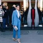 Синий женский костюм, Официальный женский брючный костюм, женский комплект брюк, Дамский брючный костюм, пиджак + брюки, женские деловые костюмы, блейзер