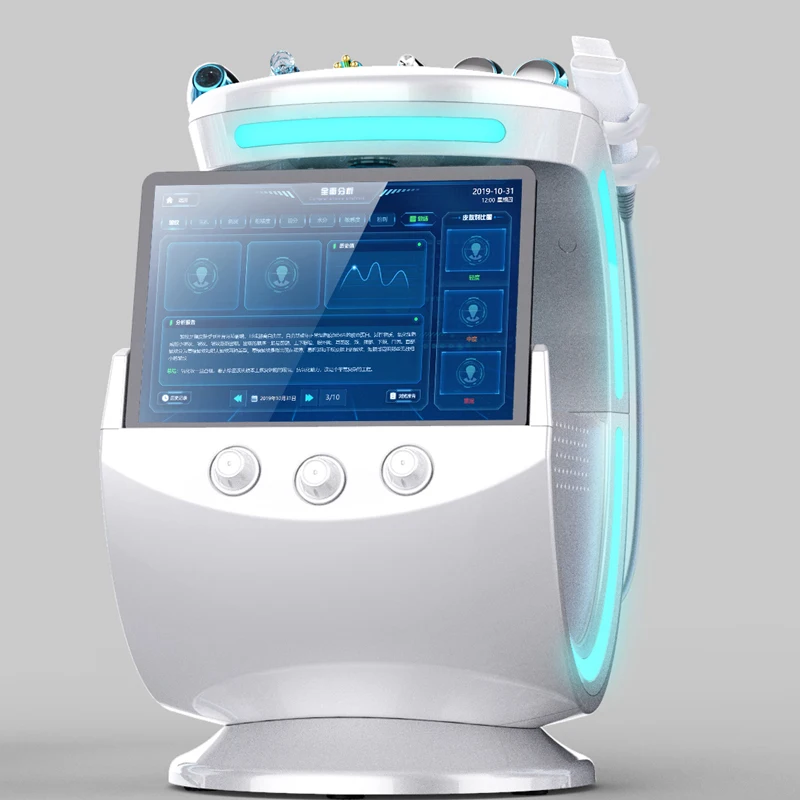 

7 In 1 Trending Ice Blue RF Hydro Dermabrasion Peel H2O2 Skin Treatment Machine with Salon Spa