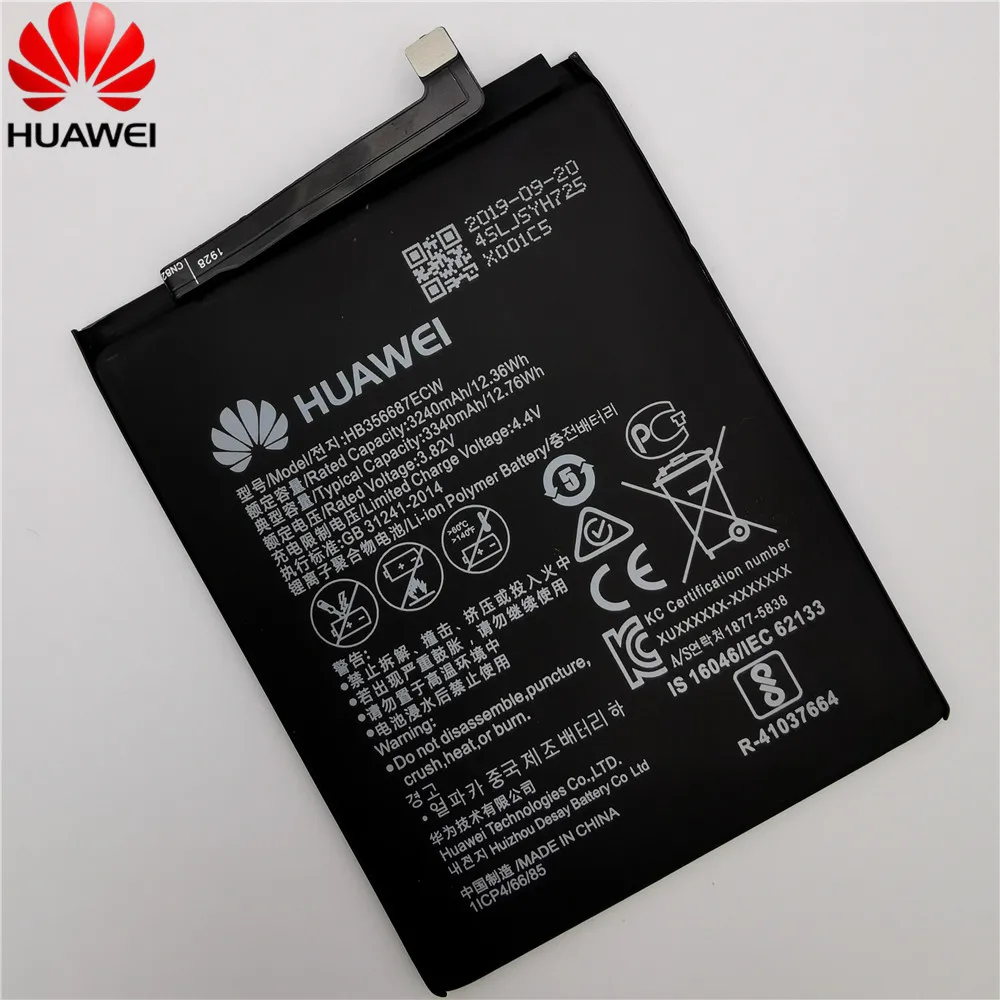 Hua Wei аккумулятор для телефона HB356687ECW для huawei Nova 2 plus/Nova 2i/G10/mate 10 Lite 3340 мАч Сменные Аккумуляторы