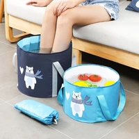 1pc foldable foot tub portable bath washing bag wash basin large bathing feet massage spa washing tub basket for outdoor travel