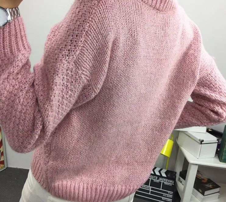 

2019 Vintage Women Sweater New Fashion O-neck Pullover Winter Knit Basic Top Loose Female Knitwear Outerwear Coats Thick Knitted