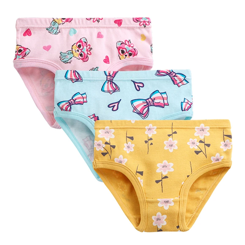 Calzoncillos de algod&oacute;n para ni&ntilde;os y ni&ntilde;as, ropa interior bonita, B&oacute;xer, 3 unids/lote-0