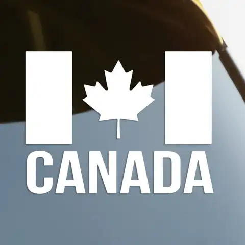 Канадский флаг, высечка, Виниловая наклейка, автомобильная наклейка, водонепроницаемые автомобильные декорации на кузов автомобиля, бампе...