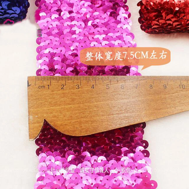 5 метров 7 см блестки кружевная лента золото серебро черный эластичная отделка