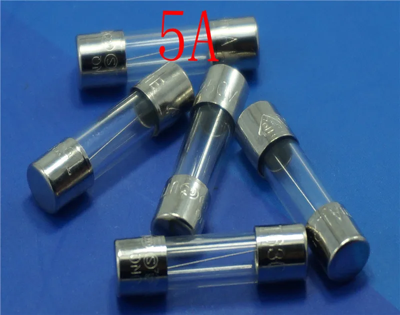 (100 шт./лот) F5A 250V 5x20mm Быстрый Удар стеклянный трубчатый предохранитель UL VDE RoHS