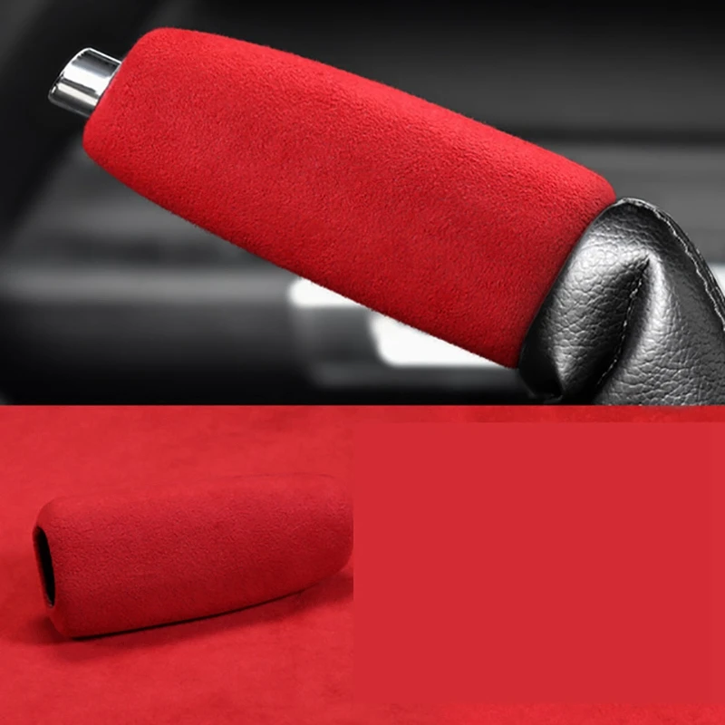 

3 Pcs Car Accessories: 1 Pcs Handbrake Cover Car Handbrake Sleeve & 2 Pcs Inner Door Handles Cover Trim Sticker