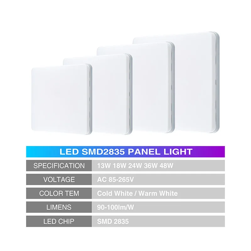 square led ceiling lamp for living room neutral white 48w 36w 24w 18w home decorative led ceiling light bedroom indoor lighting free global shipping