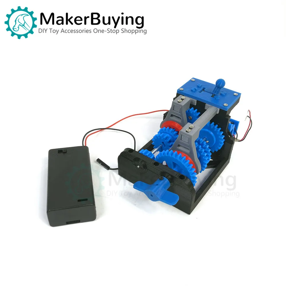 Четырехскоростная коробка передач (без заднего хода) простая модель 3D