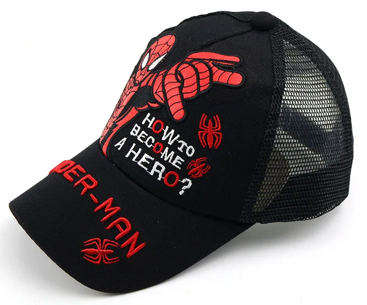 29 39 цветов, шапки для маленьких мальчиков и девочек, SPIDER-MAN хлопковая детская бейсбольная кепка с вышитыми героями мультфильмов, Кепка в стиле хип-хоп для мальчиков и девочек, бейсболка - Цвет: 29