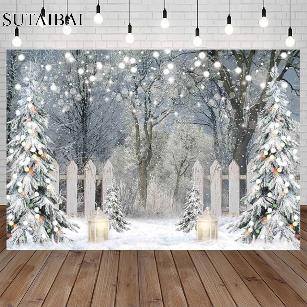 Зимний фон для фотосъемки, фон с изображением кедрового леса, снега, Рождества, праздника, вечеринки, Декор, баннер, реквизит для фотостудии