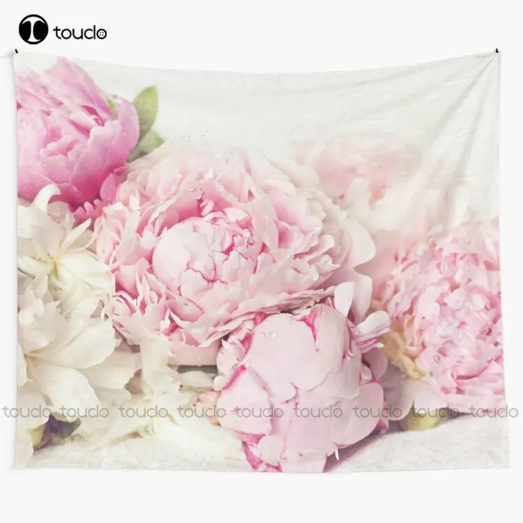 

Peonies On White Tapestry Wall Tapestry Designs Tapestry Wall Hanging For Living Room Bedroom Dorm Room Home Decor Wall Covering