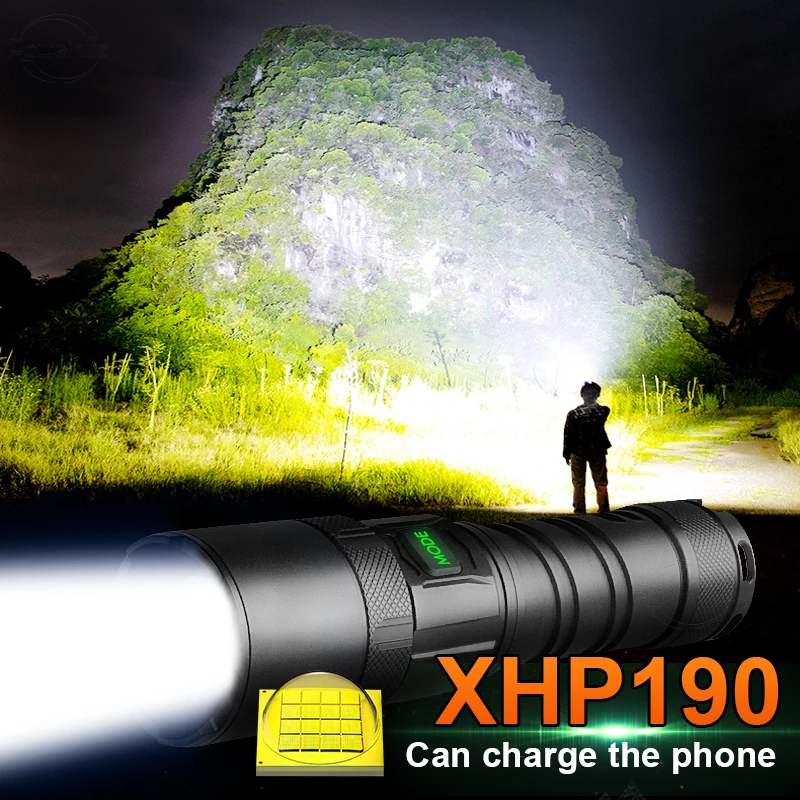 

Super XHP190 Most Powerful Led Flashlight XHP90 High Power Torch Light Usb Rechargeable Zoom Flashlight 18650 Fishing Hand Lamp