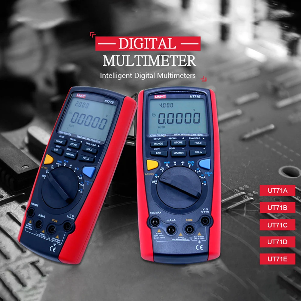 UNI T UT71A UT71B UT71C UT71D UT71E Цифровой мультиметр RMS AC DC измеритель Вольт Ампер Ом Емкость
