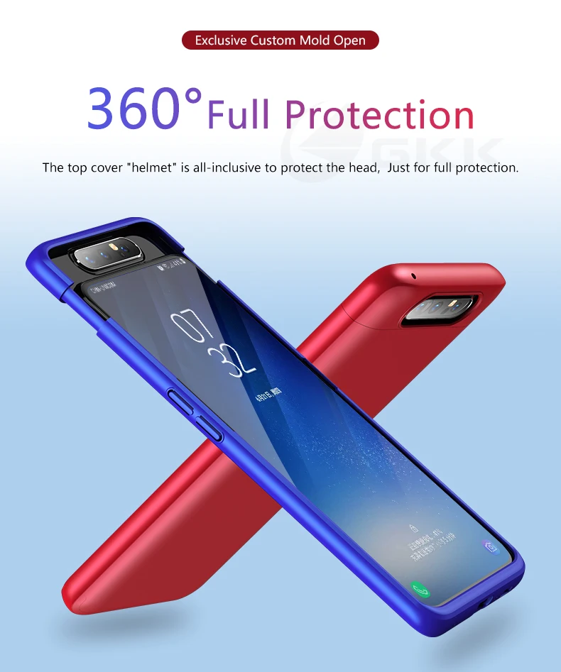 GKK Original Case for Samsung A80 Case Ultra-thin 360 Full Protection Anti-knock Matte Hard PC Cover for Samsung Galaxy A80 Case